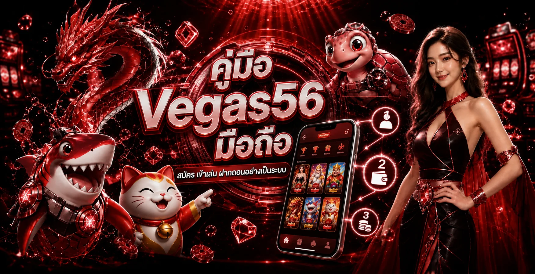 Vegas56 มือถือ วิธีสมัคร เข้าเล่น และฝากถอน