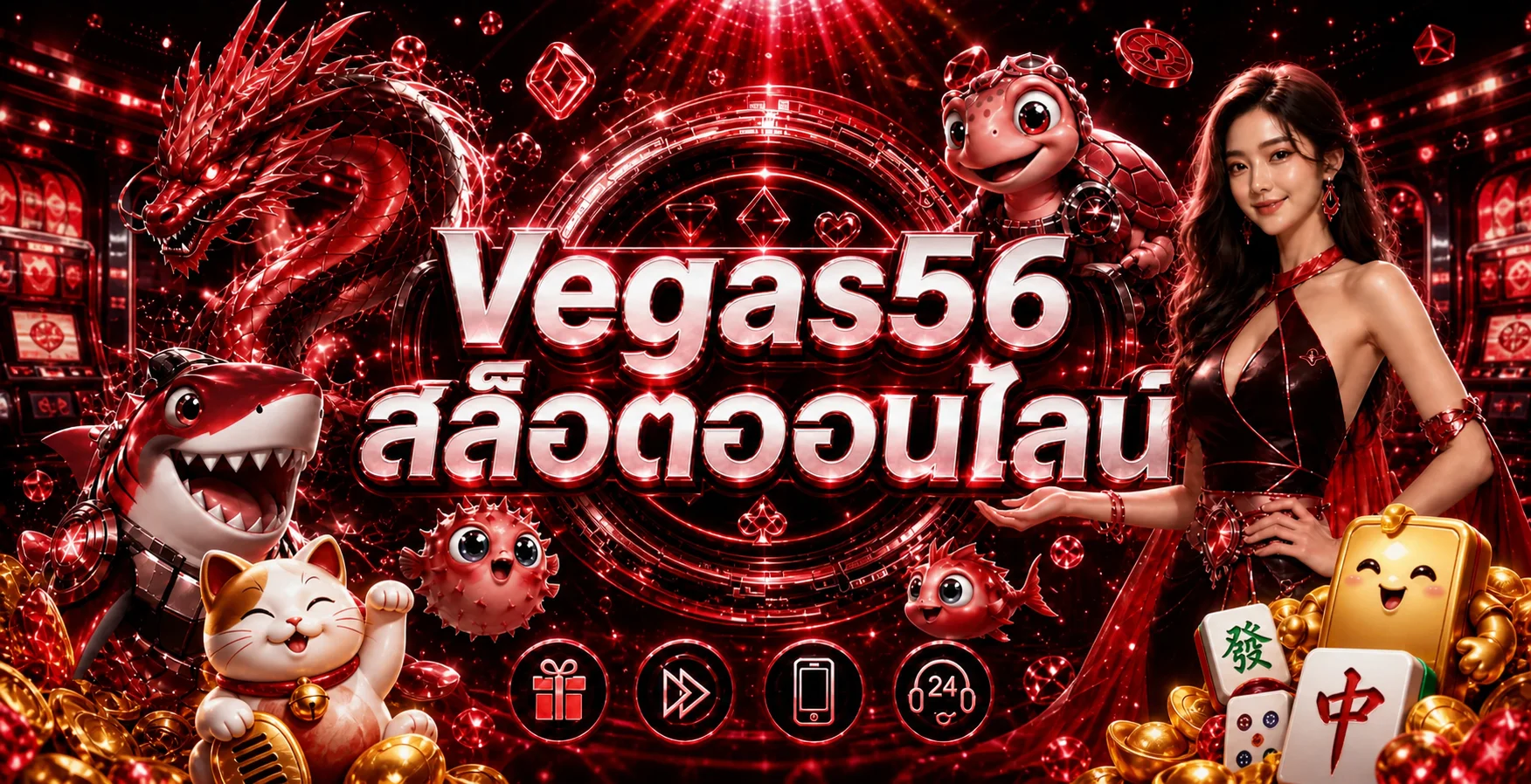 แบนเนอร์ Vegas56 สล็อตออนไลน์และค่ายเกม
